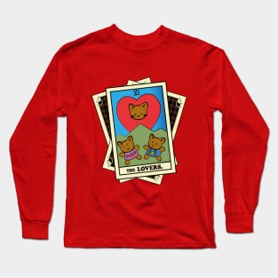 TAROT CARDS DECK | THE LOVERS. | FORTUNE CAT Long Sleeve T-Shirt